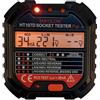 Fafeicy Tester per Circuiti HT107D Tester per Presa di Corrente con Display Digitale LCD Strumento di Controllo Guasti di Rete Elettrico Socket Tester per Scuole Laboratori Fabbriche