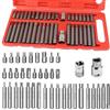 SQLJYU 40 Pezzi Cacciavite Torx Bussola Kit, Include Punta Capo di Prugna, Esagonali e Spline, Bussole per Avvitatore con Unità da 1/2 3/8 Pollici, Set Cacciaviti Torx, per Officina e Fabbrica