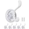 Fuxxer Ganci antichi in ferro, 75 x 50 mm, set da 5 pezzi, colore: bianco