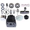 BYvKln Kit cuscinetto albero motore pistone cilindro da 46 mm con paraolio puleggia di avviamento adatto for motoseghe H50 51 55