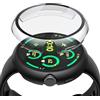 Misxi 2 Pezzi PC Cover Protezione in Vetro Temperato Compatibile con Google Pixel Watch 3 45mm, Pellicola Facile Installazione Leggera Ultra-sottile, 1 Nero + 1 Trasparente