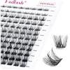 FADLASH Extension Ciglia Finte Ciuffetti 96pcs, Individual Lash Cluster Ciglia Finte Mix 8-16mm 0,07 D Curl Riutilizzabili Morbide e Leggere (ZW02)