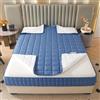 RTSFKFS Fodera Materasso Matrimoniale Con Cerniera Copri Proteggi Materasso Imbottito Personalizzabile Coprimaterasso Sacco Trapuntato Singolo Una Piazza E Mezza Lavabile(Blu,90x220x20cm)