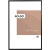 LUCA® Cornice per foto 40 x 60 cm nera in MDF cornice ecologica con plexiglass infrangibile, gancio per appendere e supporto