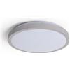 LEDKIA LIGHTING Plafoniera LED soffitto per Soggiorno, Cucina 19W Circolare Ø400 mm CCT Selezionabile Faina Grigio