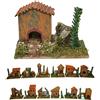 Aurora Store Set 12 Casette Presepe Piccole CASOLARI RUSTICI Colorate Miniatura Box assortite 8,5x5x h. 6,5 Centimetri presepio Napoletano Decorazione Natalizie VARI COLORI