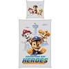 Herding Set biancheria da letto in flanella Paw Patrol, federa 65 x 100 cm, copripiumino 160 x 210 cm, con abbottonatura, 100% cotone/flanella