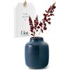 like. by Villeroy & Boch Lave Home vaso Shoulder, 12,5x12,5x15,5cm, blu tinta unita