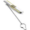 STERLL Clip Da Cravatta In Argento Per Uomo Con Strisce Dorate E Catena Di Sicurezza