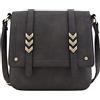 ALYSSA Double Compartment Large Flapover Crossbody Bag (Charcoal Grey)