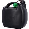 Cartrend Tanica per benzina, per tutti i tipi di carburante, con omologazione ONU, con beccuccio da 5 litri, in plastica, colore: nero
