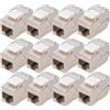 DIGITUS Modulo Keystone Cat-6A schermato - 12 Pezzi - Versione compatta - Presa RJ45 - 500 MHz 10GBase-T - AWG 26-22 - Designabile - con Fascette - Montaggio Senza Attrezzi