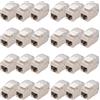 DIGITUS Modulo Keystone Cat-6A schermato - 24 Pezzi - Versione compatta - Presa RJ45 - 500 MHz 10GBase-T - AWG 26-22 - Designabile - con Fascette - Montaggio Senza Attrezzi