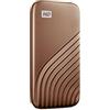 WD My Passport SSD, 1TB SSD Esterno, SSD portatile con tecnologia NVMe, USB-C, con velocità di lettura fino a 1050 MB/s, 1000 MBs in scrittura, funziona con PC, Xbox e Playstation, Oro