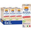 ISOLA BIO Bevanda di Avena Senza Olio Biologica, Senza Zuccheri Aggiunti, 100% Ingredienti Naturali, a Basso Contenuto di Grassi, per Vegetariani e Vegani, 6 Confezioni da 1 Litro