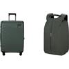 Samsonite Intuo & Securipak - Valigia espandibile, 69 cm, 79/87 L & Zaino per laptop 15,6, 44 cm, 17 L - Set da viaggio sicuro e elegante - Verde