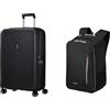 Samsonite Neopulse & Guardit Classy - Spinner M, 70 cm, 69 L & Bagaglio a mano Ryanair, 25 x 20 x 40 cm, 20 L - Set business Classy - Nero
