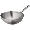 METRO Professional Wok non rivestito, Ø 30 cm, acciaio inox, utilizzabile in forno fino a max. 240°C, compatibile con induzione