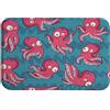 A.Monamour Tappetino per Il Bagno Antiscivolo Assorbente Morbido Polpo Cartone Animato Rosa Su Sfondo Blu Lavabile Tappeto Tappetini Doccia Passatoia da Cucina Zerbino Tappeti Cameretta 40x60cm