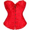 Zaleau Corsetto Donna Overbust Sexy Corpetto Top Bustini Burlesque Corsetti per Halloween Taglie Forti, XS-6XL, Nero, XL
