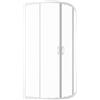 Parama Box Doccia Semicircolare Vetro 4 mm Profili Bianchi h185cm mod. Grenada (Vetro Trasparente, 80x80)