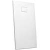 Parama Piatto Doccia 80x80 Effetto Pietra Bianco Rettangolare in SMC Riducibile Piletta Inclusa