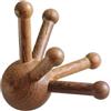 Miupoo Strumento per massaggio in legno, per massaggio Guasha, raschietto per testa, strumento per massaggi per terapia del legno, a forma di ragno, strumento per massaggio manuale a 5 gambe, per