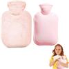 Dyiouxin Borsa Dell'Acqua Calda Morbida Grande,Borse Acqua Calda,Borsa Acqua Calda Peluche,Bottiglia di Acqua Calda in Gomma,Borsa Dell'acqua Calda Peluche con Coperchio,Rimovibile e Lavabile