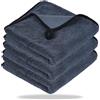 Leebey Total Clean Panno in Microfibra, Asciugatura Rapida Senza Pelucchi Pulizia Micro Fibra, Per Auto, Finestre, Doccia e Cucina (40x60cm, 3 pezzi)