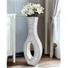 Artloge Vaso da terra in vetro specchiato a forma di diamante frantumato: vasi da terra con silhouette artistica, slanciati, sinuosi e glamour, alti 76 cm, vaso decorativo per fiori, erba della pampa e grandi