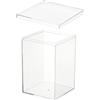 PATIKIL Scatola In Acrilico Con Coperchio 15 x 10 x 10 cm, Scatole Di Visualizzazione In Plastica Trasparente Contenitori Cubici Per Caramelle Piccoli Gioielli Opere D'Arte