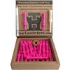Castle Tees Pink Box - 25 pezzi x 60 mm 2 1⁄3 pollici rosa Premium Bamboo Golf Tees Free Pitch Repair Tool, Ball Marker & Matita. Due volte la forza del bambù normale molto forte. Ottimo regalo da