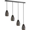 Trio Leuchten Onyx - Lampadario in metallo, colore: antracite/oro