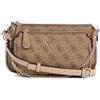 GUESS Noelle II Double Pouch Crossbody, Borsa a Tracolla Donna, Logo Latte, Taglia Unica