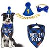 Adoggygo Bandana per cani di taglia piccola, media, grande, XL, con numeri (L, blu)