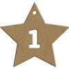 GOMILLE 24 stelle per calendario avente - 6 mm certificato PEFC 100% - Decorazione natalizia in legno