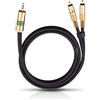 OEHLBACH 2056 cavo audio 1 m 3.5mm 2 x RCA Nero