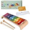 Stoie's Xilofono 8 tasti in Do maggiore con le bachette in legno, per bambini e adulti, facile da suonare, libro di canzoni compreso