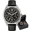 Bulova Lunar Pilot Pilota Lunare 96B251 - Orologio design con cinturino in pelle - uomo - nero