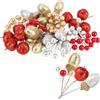 com-four® Decorazione Natalizia - ramoscelli, ghiande e Mele Decorative da Creare - Decorazione Natalizia - Set Artigianale - Decorazione da tavola (Mix di Rami Decorativi e Bacche)