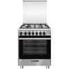 Glem Gas SA664MI6 Cucina a Libera installazione 60x60 Piano Cottura 4 Fuochi Forno Elettrico Ventilato 67L Classe A Inox