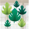 amscan Hawaiian Palm Leaf Shaped Fans (6 pk)