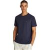 Tommy Hilfiger Uomo T-Shirt Maniche Corte Essential Regular Fit Scollo Rotondo, Blu (Desert Sky), XS