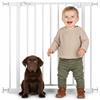 hauck Open N Stop 2, Bianco - Cancelletto di Sicurezza a Pressione 75 - 80 cm - Apribile con Una Mano su Entrambi I Lati - Metallo - Cancellino per Bambini e Cani - Solo per Interno