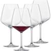 SCHOTT ZWIESEL Bicchiere da vino rosso borgogna Tulip (set di 4), bicchieri borgogna a bulbo per vino rosso, bicchieri in cristallo Tritan lavabili in lavastoviglie, Made in Germany (art. 123608)