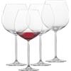 SCHOTT ZWIESEL Calice da vino rosso Borgogna Muse (set di 4), bicchieri borgogna a bulbo per vino rosso, bicchieri in cristallo Tritan lavabili in lavastoviglie, Made in Germany (art. 123670)