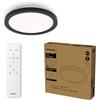 Philips Lighting Philips LED Plafoniera con telecomando, Rotonda, 30 cm, luce bianca dimmerabile, senza sfarfallio o abbagliamento, design moderno, Nera