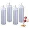 Generico Bottiglia Squeeze Graduata Di Plastica, Flaconi 500 Ml, Tappo Salva Freschezza, Condimenti, Da Cucina,Ristorante Senape Mayo Salse Piccanti Olio D'Oliva,Oliera, Street Food