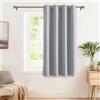 PONY DANCE Tenda Corta per Cucina Moderna Tenda Oscurante da Interno con Anelli Blackout Curtain Termica Isolante per Casa 1 Pezzo L 140 x A 145 cm, Grigio Chiaro