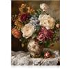 Dazzlewall Poster Fiori Vintage, Quadro Floreale in Vaso per Decorazione Camera e Soggiorno, 30x40 cm Senza Cornice